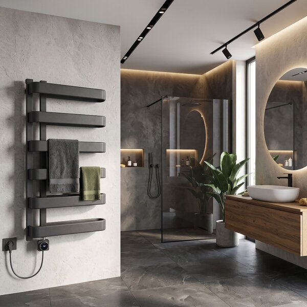 Електрически радиатор Rea Artas 90x50 см Сив