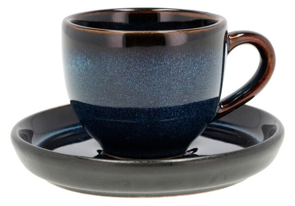 Черна/синя керамична чаша за еспресо 70 ml Gastro Dark Blue/Black – Bitz