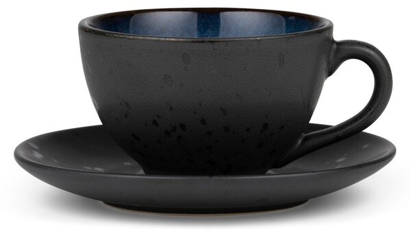 Черна/синя керамична чаша за капучино 240 ml Gastro Dark Blue/Black – Bitz