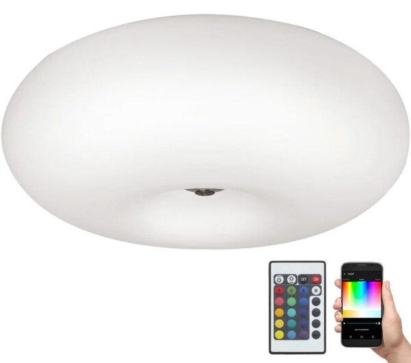Eglo 75353 - LED RGBW Димируем плафон OPTICA-C 2xE27/7,5W/230V + д.у