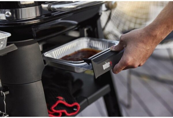 Електрическо барбекю Weber Lumin Compact WB91010979DL, 2200W, 315C MAX, Емайлирани с порцелан чугунени скари, Черен