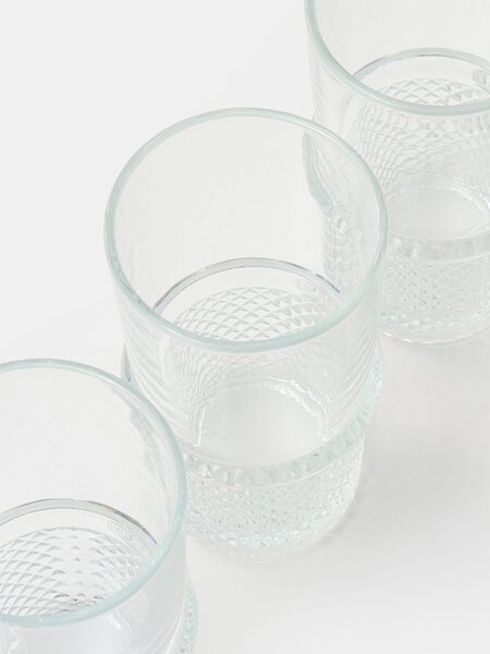 Sinsay - Комплект чаши с релефен мотив 4 pack - clear