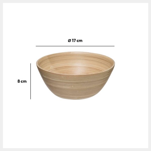 Салатна купа 5five, Бамбук, 17 cm - Бял