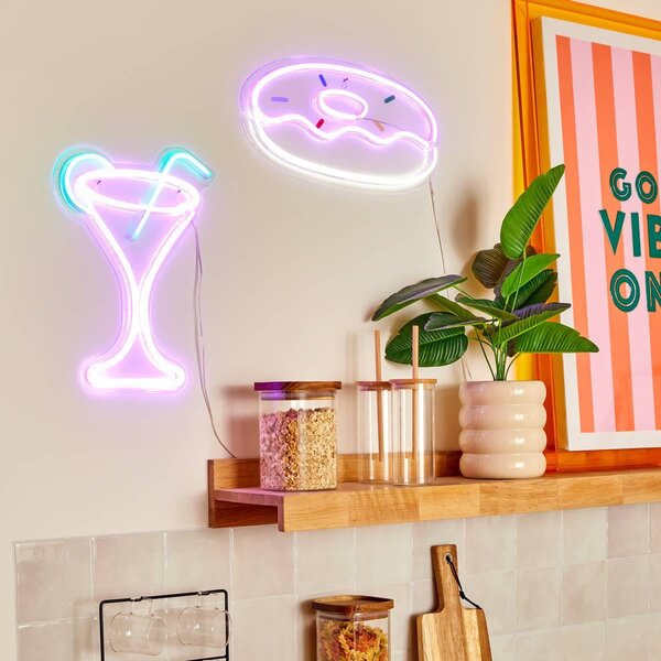 LED неонова лампа atmosphera Cocktail, Многоцветна, 34 cm
