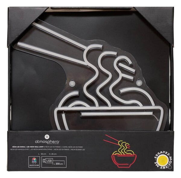 LED неонова лампа atmosphera Nippon Line, Купа с нудълс, Червена, 35 cm