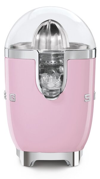 Електрическа цитрус преса Smeg CJF11PKEU, 70 W, Антикапкова система, Противоплъзгаща се основа, Розов