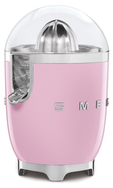 Електрическа цитрус преса Smeg CJF11PKEU, 70 W, Антикапкова система, Противоплъзгаща се основа, Розов
