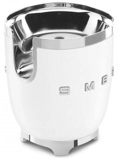 Електрическа цитрус преса Smeg CJF11WHMEU, 70 W, Антикапкова система, Противоплъзгаща се основа, Бял мат