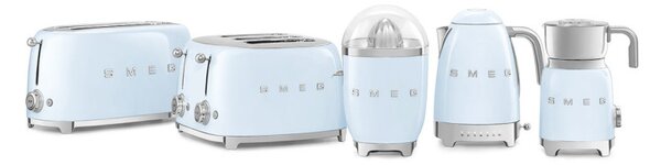 Електрическа цитрус преса Smeg CJF11PBEU, 70 W, Антикапкова система, Противоплъзгаща се основа, Пастелно син