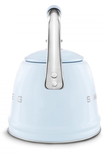 Свирещ чайник Smeg CKLW2001PB, 2.3 л, Индукция, Ненагряваща се дръжка, Стомана, Пастелно син