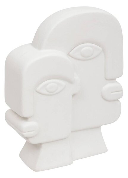 Декоративна фигура лице atmosphera Soleya, Бяла керамика, 26 cm