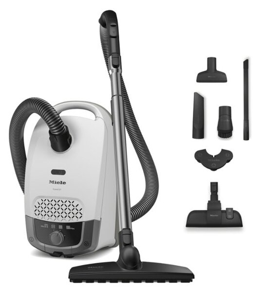 Прахосмукачка Miele Guard S1 Parquet Flex, с торба, 890W, 3.5л. капацитет на торбата, AirClean Plus филтър, 4 степени на мощност, бяла