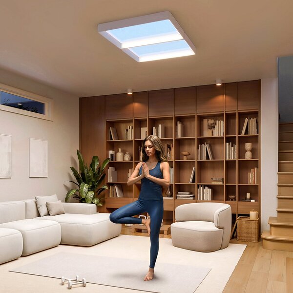 Philips таванна лампа SKYLIGHT VITA UP, 68x45 см, бяла, CCT, IP44, Затъмняване, Бял, Дневна/трапезария, Пластмаса, Модерен