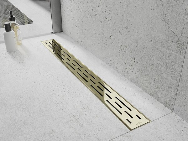Mexen Flat 360° M01 въртящ се линеен сифон 50 см, златен - 1520050-40