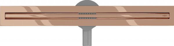 Mexen Flat 360° Slim въртящ се линеен сифон 60 см, розово злато - 1641060