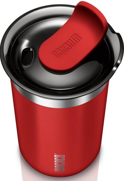 Термочаша Wacaco Octaroma Lungo Carmine Red, 300ml, Вакуумно изолирана, Двойни стени, Без BPA, Червен