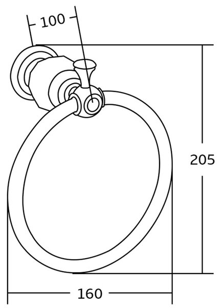 Mexen Estela закачалка за кърпи, златна - 7011532-50