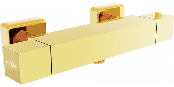 Mexen Cube термостатичен душ батерия, златен - 77200-50