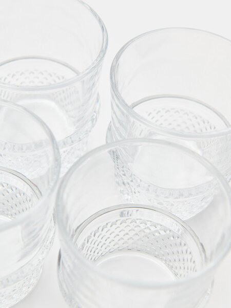 Sinsay - Комплект чаши с релеф 4 pack - clear