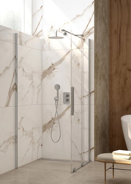 Душ система за вграждане THERM, с термостатен механизъм, сатенирана стомана