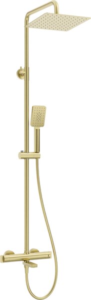 Душ система THERM, с термостатен смесител, сатенирано злато