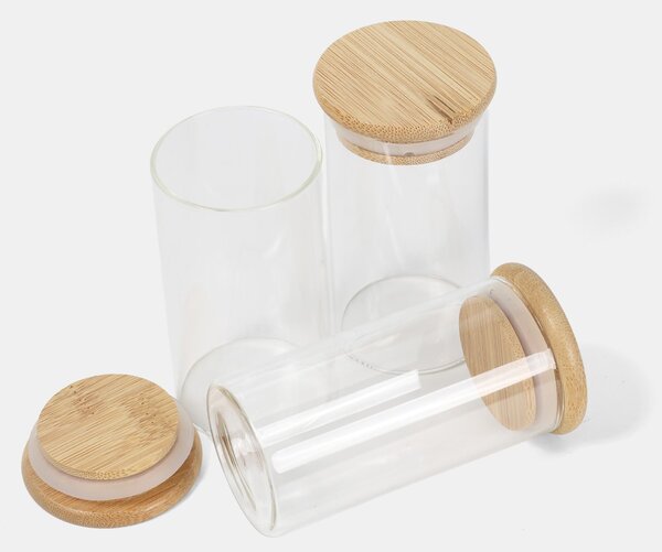 Sinsay - Комплект кутии за съхранение на храна с капаци 3 pack - clear