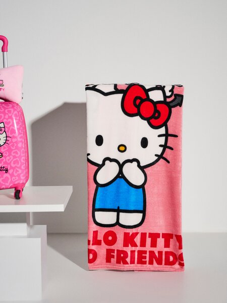 Sinsay - Одеяло с принт Hello Kitty - пастелнорозово
