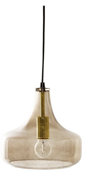 Кафяво висящо осветително тяло със стъклен абажур ø 25,5 cm Yuser – Bloomingville