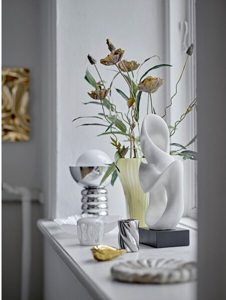 Настолна лампа в сребрист цвят със стъклен абажур (височина 32 cm) Spike – Bloomingville