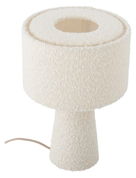 Бяла настолна лампа с текстилен абажур (височина 30 cm) Emmie – Bloomingville