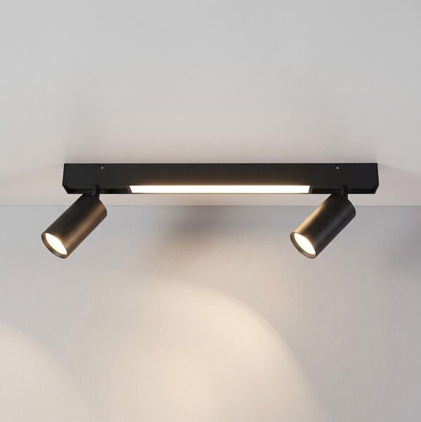 Brilagi - LED точково осветително тяло SELE 2xGU10/30W/230V + LED/15W черно
