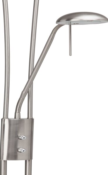 Brilliant - Димируема LED стояща лампа FINN 2xLED/13W/230V матов хром