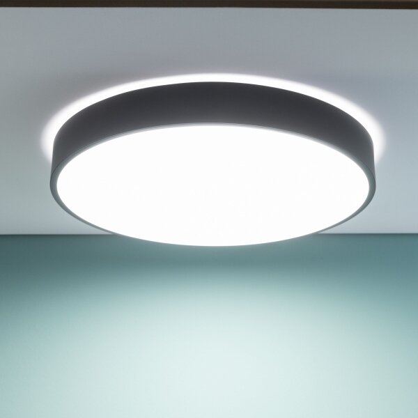 Brilliant - димируемо LED таванно осветително тяло SLIMLINE LED/60W/230V Ø 49 см, черно + дистанционно управление