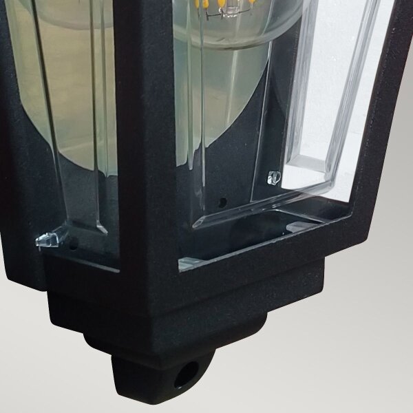 Elstead DECO-LANE7-BLACK -Външно стенно осветително тяло DECO LANE 1xE27/60W/230V IP44