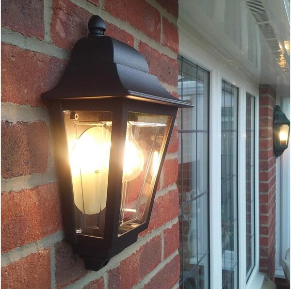Elstead DECO-LANE7-BLACK -Външно стенно осветително тяло DECO LANE 1xE27/60W/230V IP44