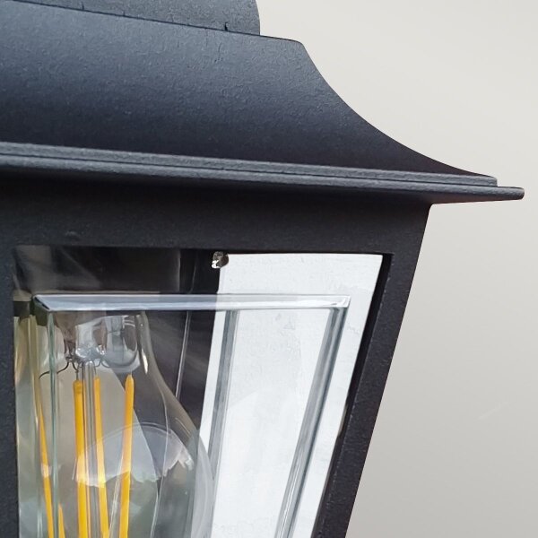 Elstead DECO-LANE7-BLACK -Външно стенно осветително тяло DECO LANE 1xE27/60W/230V IP44