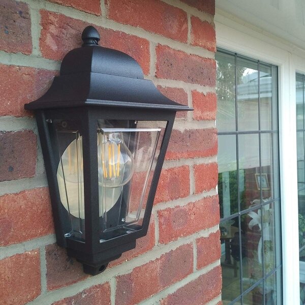 Elstead DECO-LANE7-BLACK -Външно стенно осветително тяло DECO LANE 1xE27/60W/230V IP44
