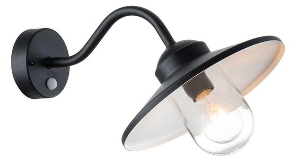 Elstead KLAMPENBORG-PIR-BK Външно осветително тяло с датчик KLAMPENBORG 1xE27/60W/230V IP44