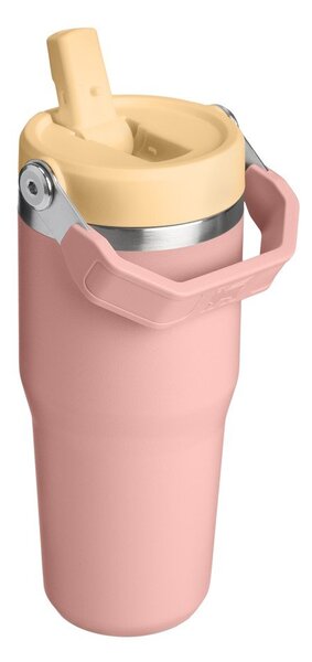 Прасковен термос от неръждаема стомана 410 ml IceFlow™ Flip Straw 2.0 Tumbler Peach Rose – Stanley