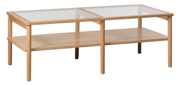 Стъклена масичка за кафе в естествен цвят 41x60 cm Elba - Unique Furniture