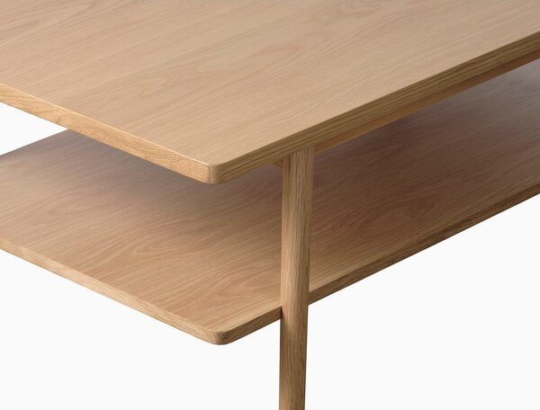 Масичка за кафе с плот в дъбов декор в естествен цвят 60x120 cm Ponza - Unique Furniture