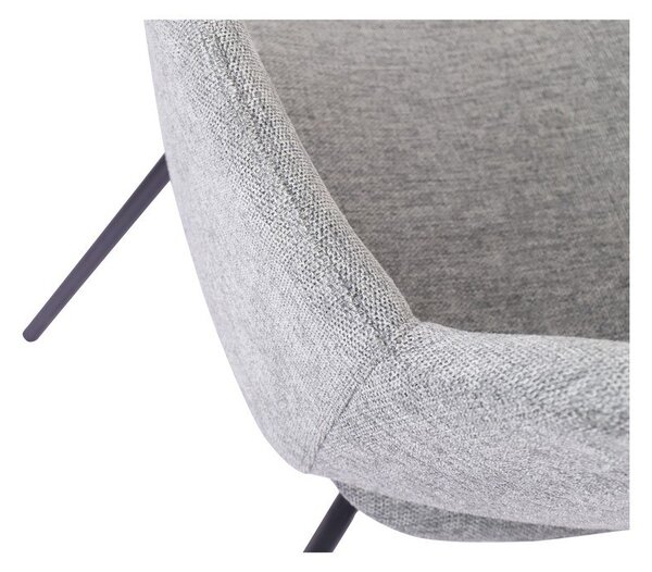 Светлосиви тапицирани трапезни столове в комплект 2 бр. Rowley – Unique Furniture