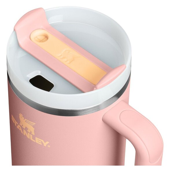 Прасковен термос със сламка от неръждаема стомана 1,18 l Quencher H2.O FlowState™ Tumbler Peach Rose – Stanley