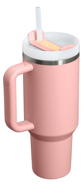 Прасковен термос със сламка от неръждаема стомана 1,18 l Quencher H2.O FlowState™ Tumbler Peach Rose – Stanley