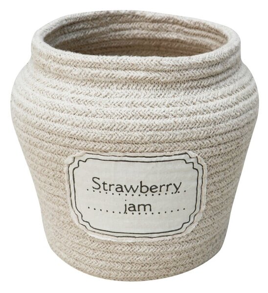 Кремава текстилна детска кошница за играчки ø 20x23 cm Jam Jar – Lorena Canals