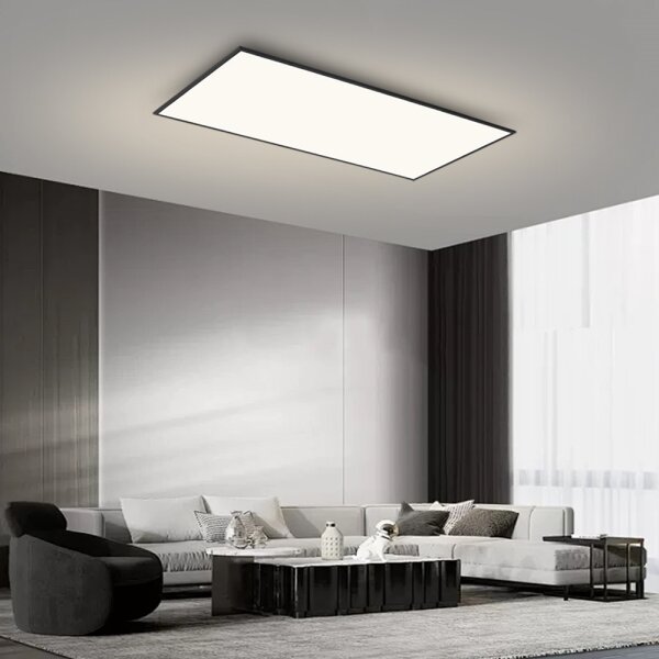 Brilagi - димируемо таванно LED осветително тяло SLIMFRAME LED/80W/230V 120x60 cm черно + дистанционно управление
