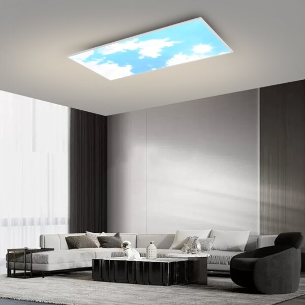 Brilagi - LED димируемо таванно осветително тяло SLIMFRAME SKY LED/80W/230V 120x60 см сребрист/син + дистанционно