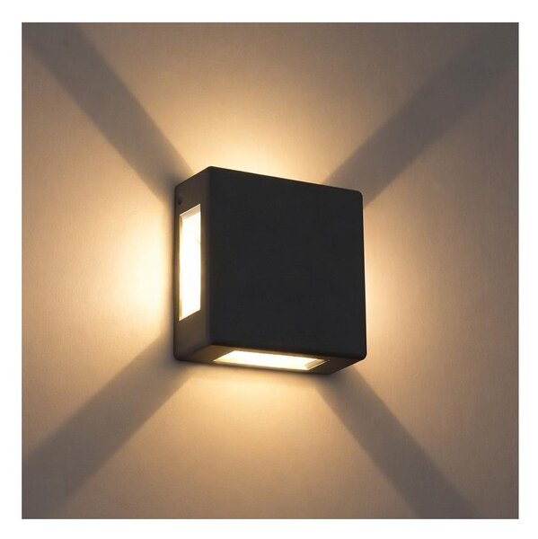 Brilagi - LED външно стенно осветително тяло QUADRAY LED/6W/230V антрацит IP54