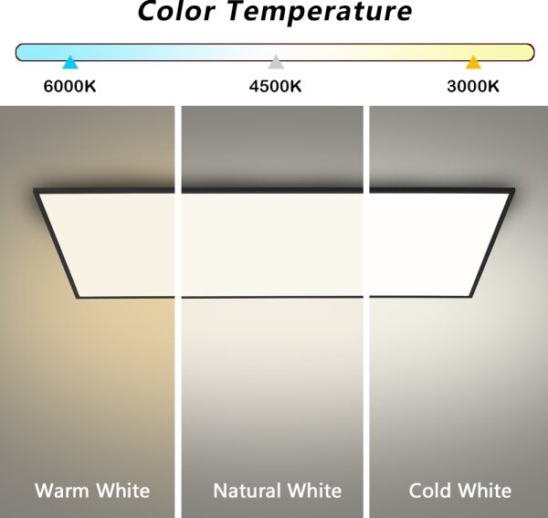 Brilagi - димируемо таванно LED осветително тяло SLIMFRAME LED/80W/230V 120x60 cm черно + дистанционно управление