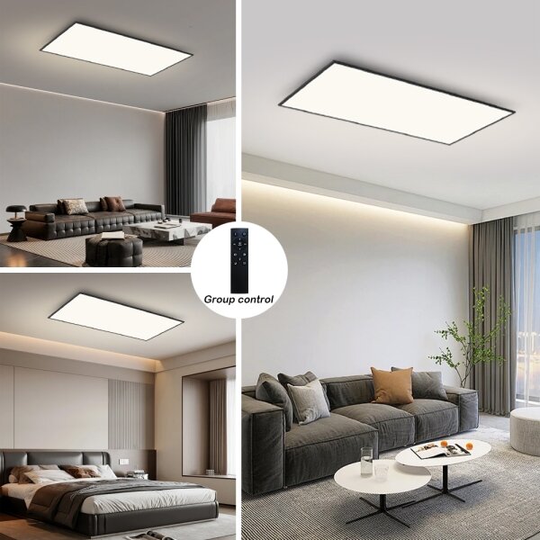 Brilagi - димируемо таванно LED осветително тяло SLIMFRAME LED/80W/230V 120x60 cm черно + дистанционно управление